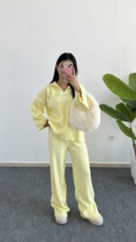 Alexi Polo Yaka Triko Takım - Sarı - Görsel 2