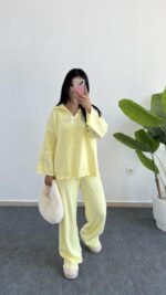 Alexi Polo Yaka Triko Takım - Sarı