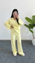 Alexi Polo Yaka Triko Takım - Sarı - Görsel 5