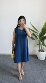 Alinn Aerobin Şehir Boy Elbise - İndigo - Görsel 3