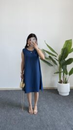 Alinn Aerobin Şehir Boy Elbise - İndigo - Görsel 4