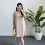 Alinn Aerobin Şehir Boy Elbise - Krem