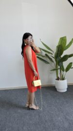 Alinn Aerobin Şehir Boy Elbise - Narçiçeği - Görsel 4