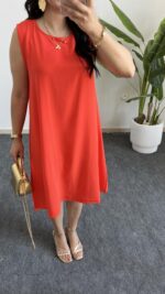 Alinn Aerobin Şehir Boy Elbise - Narçiçeği - Görsel 7