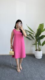 Alinn Aerobin Şehir Boy Elbise - Pembe - Görsel 3