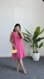 Alinn Aerobin Şehir Boy Elbise - Pembe