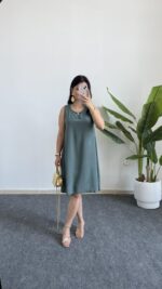 Alinn Aerobin Şehir Boy Elbise - Yeşil - Görsel 5