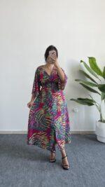 Aydem Kruvaze Viskon Elbise - Pembe - Görsel 2