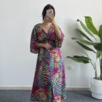 Aydem Kruvaze Viskon Elbise - Pembe