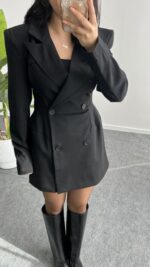 Ayoss Kruvaze Ceket Elbise - Görsel 4