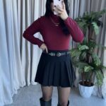 Balıkçı Yaka Kaşkorse Bordo Body