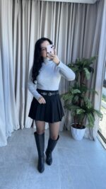 Balıkçı Yaka Kaşkorse Gri Body - Görsel 5