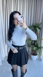 Balıkçı Yaka Kaşkorse Gri Body - Görsel 2