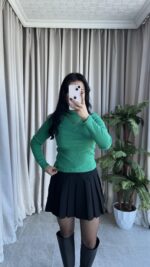 Balıkçı Yaka Kaşkorse Yeşil Body - Görsel 5