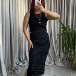 Batik Desen Fitilli Crop Takım