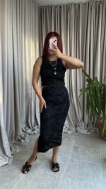 Batik Desen Fitilli Crop Takım