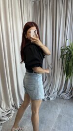 Bebe Yaka Siyah Gömlek - Görsel 8