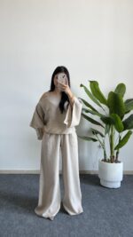 Bella İkili Pamuk Takım - Taş - Görsel 3