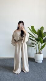 Bella İkili Pamuk Takım - Taş - Görsel 2