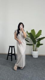 Beyra Modal Basic Elbise - Taş - Görsel 2