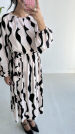 Bolenda Kuşaklı Midi Elbise - Görsel 8