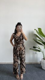 Brode Desenli Bürümcük Tulum - Kahverengi