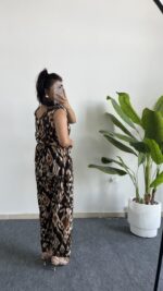 Brode Desenli Bürümcük Tulum - Kahverengi - Görsel 6