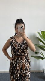 Brode Desenli Bürümcük Tulum - Kahverengi - Görsel 2