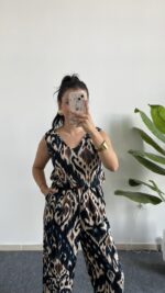 Brode Desenli Bürümcük Tulum - Mavi - Görsel 2