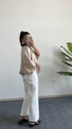 Carlos Kısa Kol Tensel Gömlek - Taş - Görsel 6