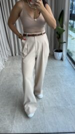 Casa Krem Palazzo Pantolon - Görsel 3