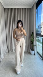 Casa Krem Palazzo Pantolon - Görsel 2