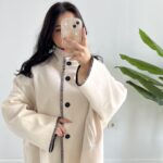 Çoban Dikişli Kaşe Panço - Ekru