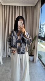 Amy Saten Gömlek - Görsel 2