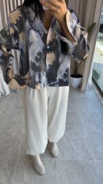 Amy Saten Gömlek - Görsel 4