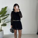 Dantel Elbise - Siyah