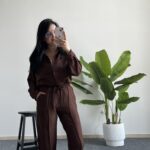 Diana Keten Takım - Kahverengi