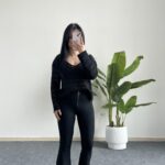 Fermuar Detay İspanyol Paça Pantolon