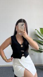 Güneş Aksesuarlı Bluz - Siyah - Görsel 4