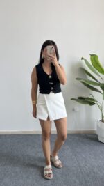 Güneş Aksesuarlı Bluz - Siyah - Görsel 6