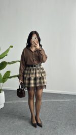 Hanna Ekose Kemerli Etek - Ekru - Görsel 4