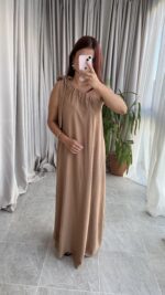 Kahverengi Lena Elbise - Görsel 5