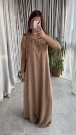 Kahverengi Lena Elbise - Görsel 6