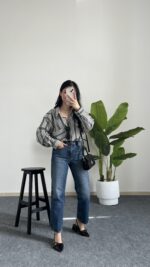 Katre Garnili Bambu Gömlek - Gri