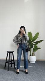 Katre Garnili Bambu Gömlek - Gri - Görsel 7