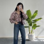 Katre Garnili Bambu Gömlek - Gül Kurusu