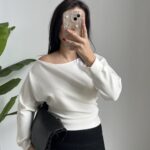 Kayık Yaka Oysho Bluz - Ekru