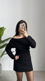 Kruvaze Triko Takım - Siyah - Görsel 13