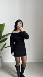 Kruvaze Triko Takım - Siyah - Görsel 14