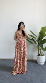 Lale Ayarlanabilir Askılı Elbise - Sarı - Görsel 3